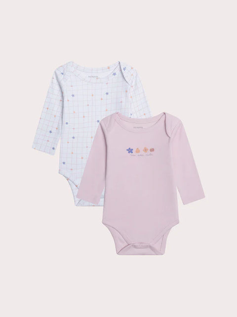 2 Pack Long Sleeve Cotton Bodysuits