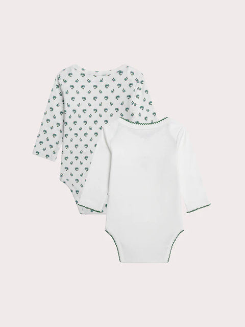 2 Pack Long Sleeve Cotton Bodysuits