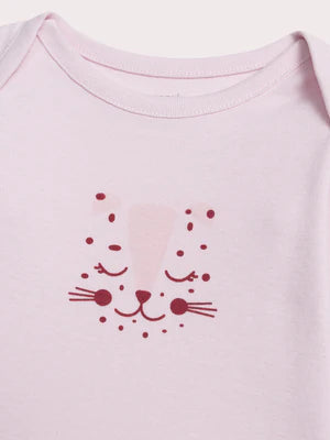 Pink 2 Pack Long Sleeve Cotton Bodysuits