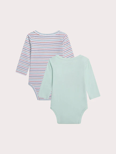 2 Pack Long Sleeve Cotton Bodysuits
