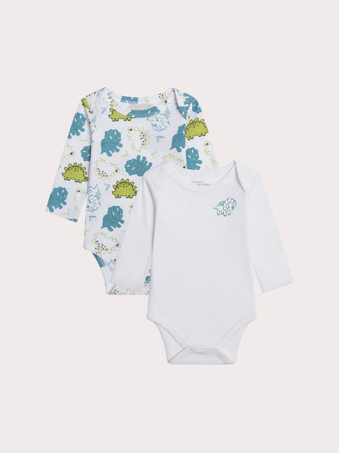 2 Pack Long Sleeve Cotton Bodysuits