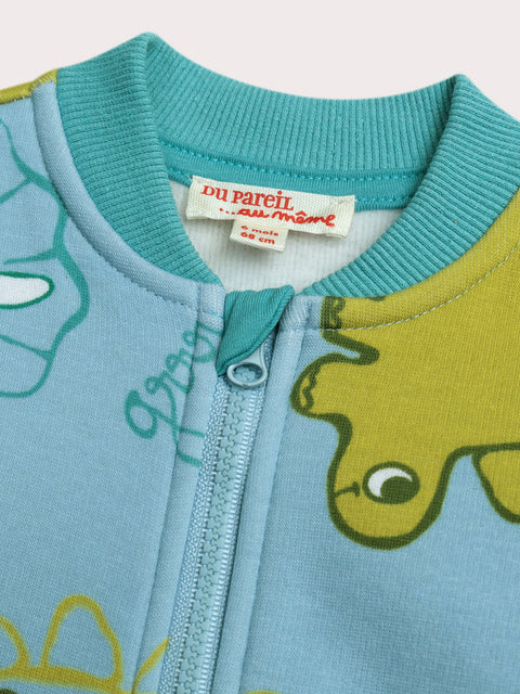 Turquoise Dinosaur Animation Sleepsuit