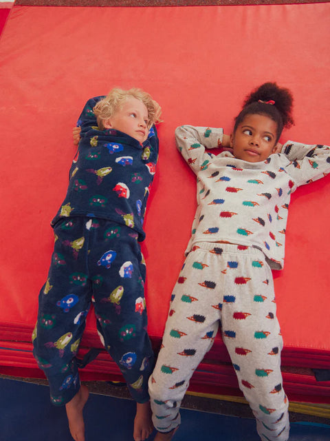 Grey Velour Hedgehog Animation Pyjamas