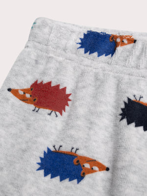 Grey Velour Hedgehog Animation Pyjamas