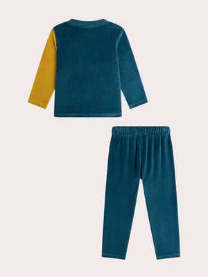 Navy Lion Animation Velour Pyjamas