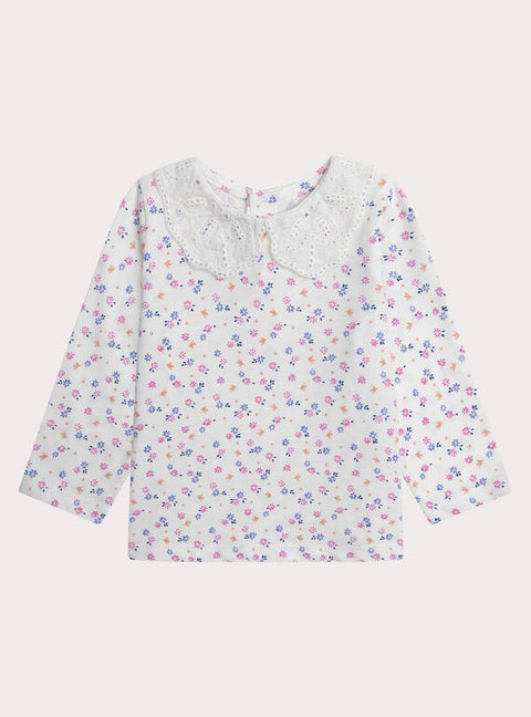 Floral Print Cotton T-shirt