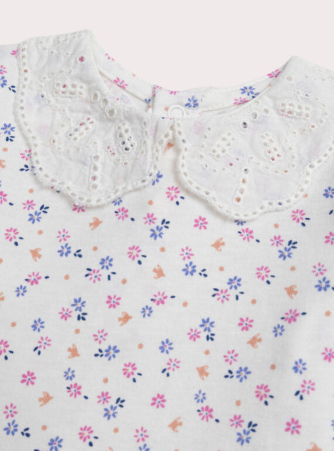 Floral Print Cotton T-shirt