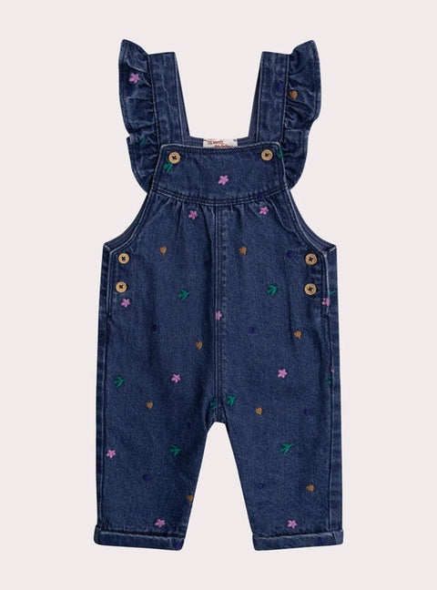 Embroidered Denim Dungarees
