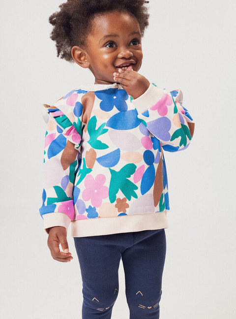 Graphic Print Cotton Fleece Sweatshirt