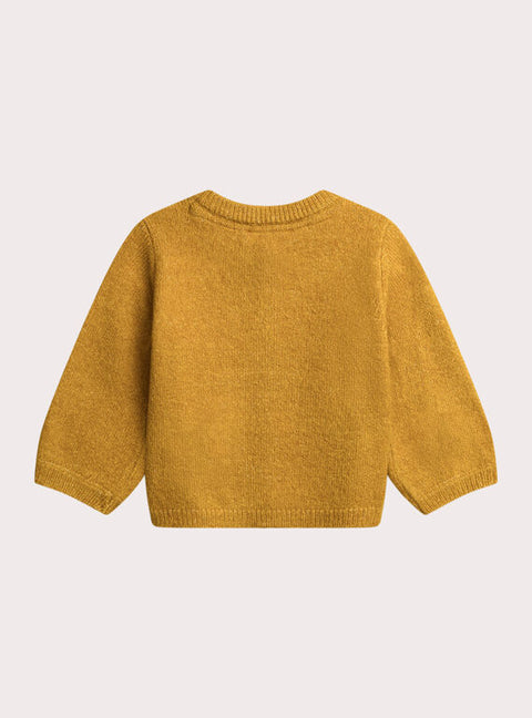 Yellow Embroidered Cardigan