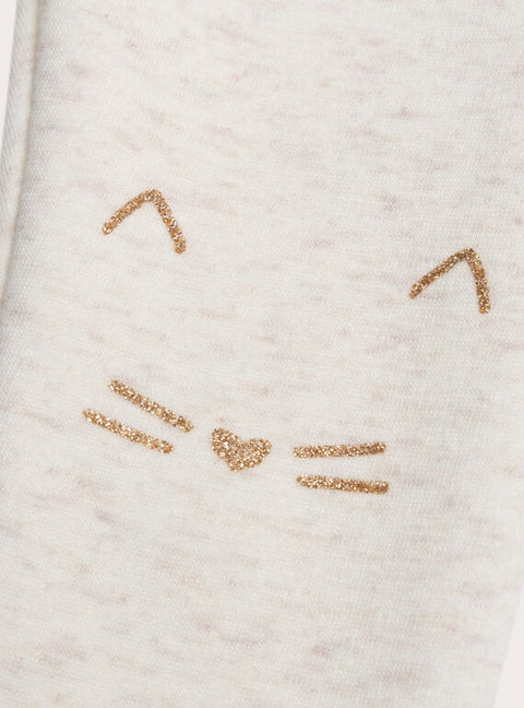 Mottle Beige Fleece Lined Leggings