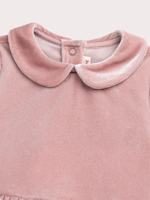 Lined Pink Velour Dress