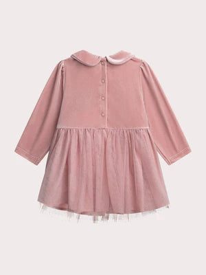 Lined Pink Velour Dress