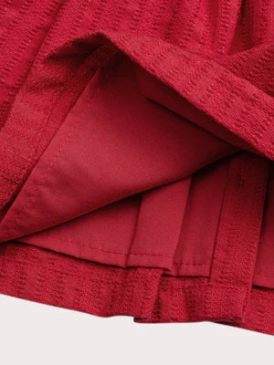 Lined Red Cotton Dress