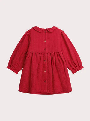 Lined Red Cotton Dress