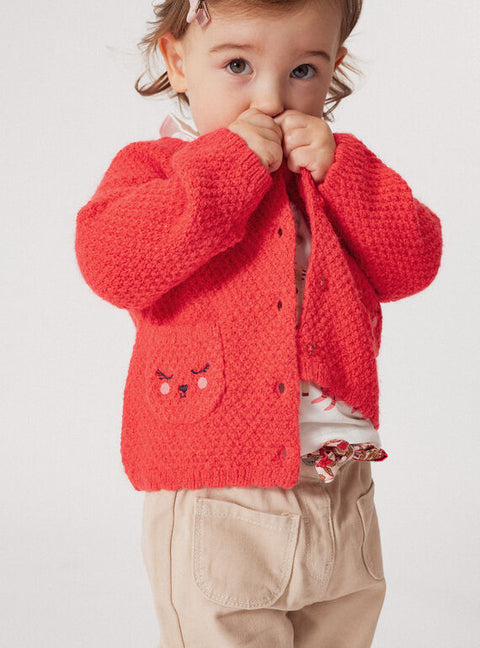 Pink Cotton Rich Cardigan