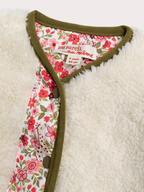Reversible Sheepskin Effect Cardigan