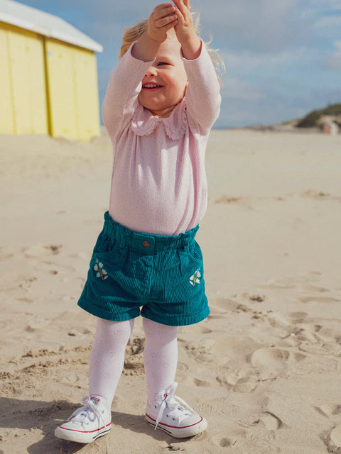 Turquoise Corduroy Shorts