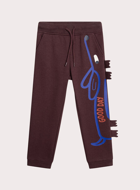 BurgundyCotton Fleece Joggers