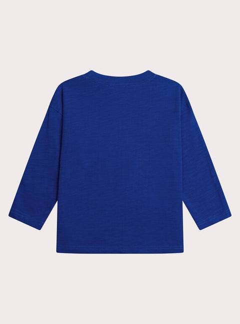 Blue Dog Animation Cotton T-shirt