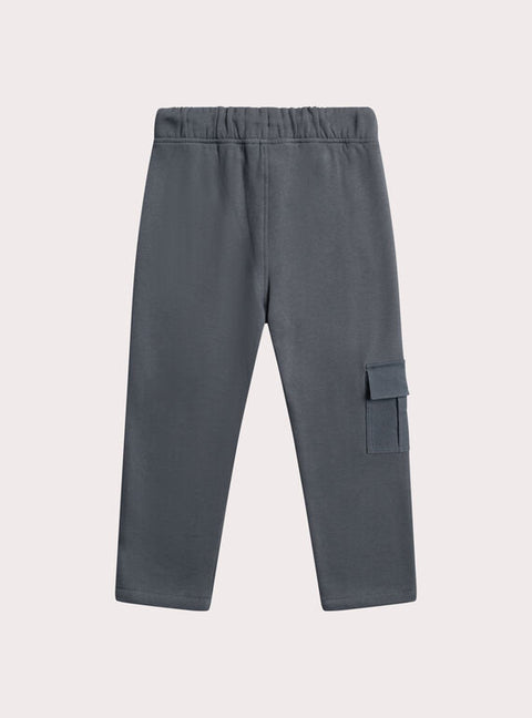 Grey Jersey Cotton Cargo Trousers