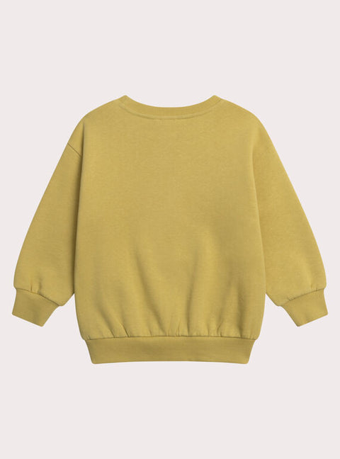 Yellow Cotton Fleece Sweatshirt