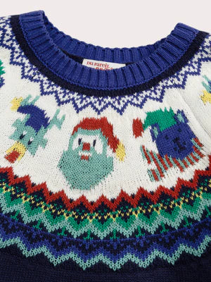 Navy Cotton Rich Christmas Jumper