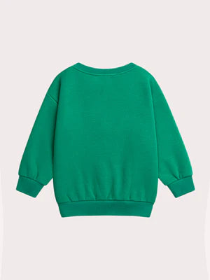 Green Cotton Fleece Christmas Sweatshirt