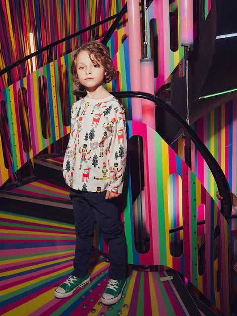 Cream Cotton Christmas T-shirt