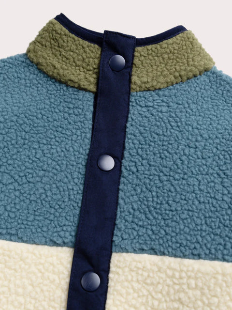 Block Colour Faux Sheepskin Jacket