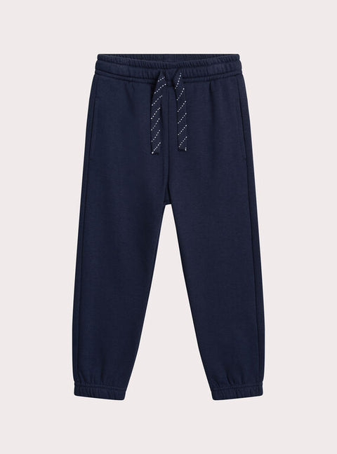 Navy Cotton Fleece Joggers