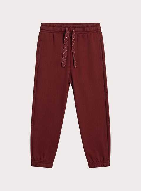Red Cotton Fleece Joggers