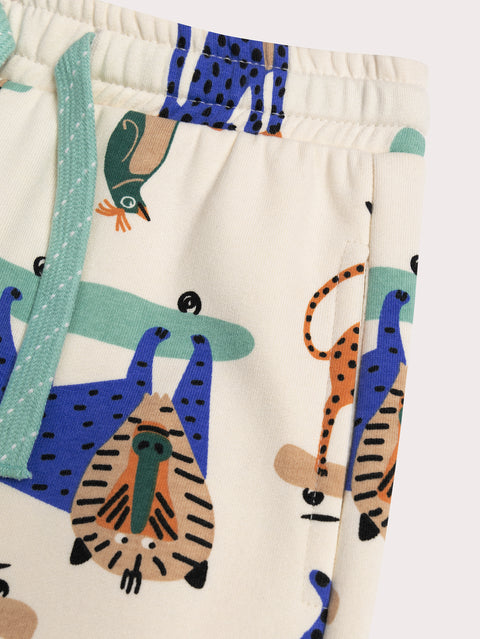 Dinosaur Print Cotton Fleece joggers