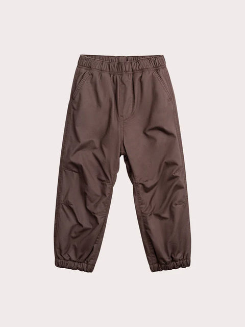 Micropolar Lined Chocolate Brown Cotton Trousers