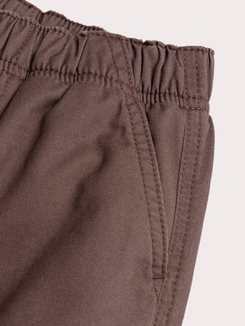 Micropolar Lined Chocolate Brown Cotton Trousers