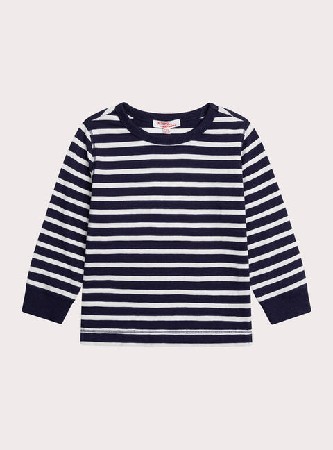 Classic Navy & White Stripe Cotton T-shirt