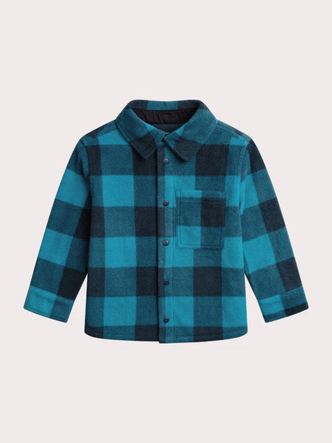 Turquoise Check Fleece Shirt