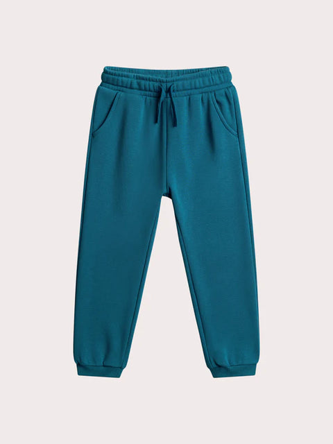 Blue Cotton Fleece Joggers