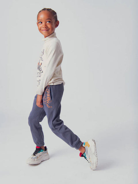 Grey Cotton Fleece Joggers