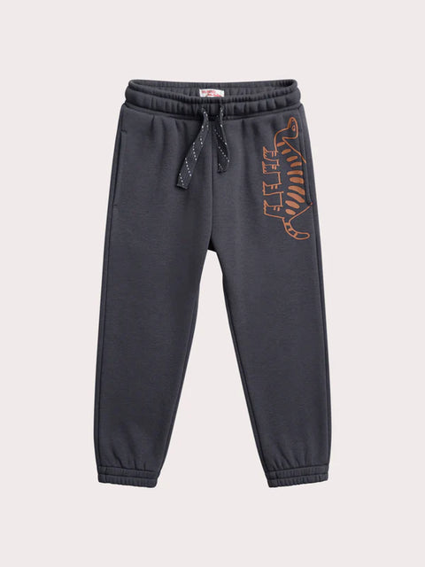 Grey Cotton Fleece Joggers