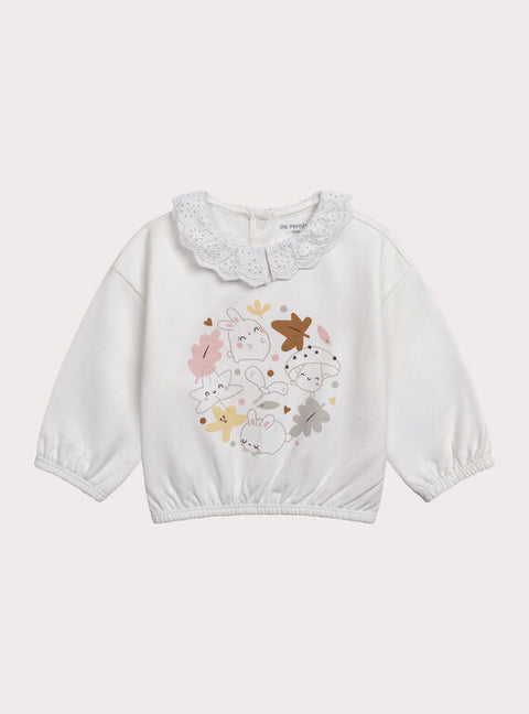 Printed Cotton Sweatshirt With Matching Leggings