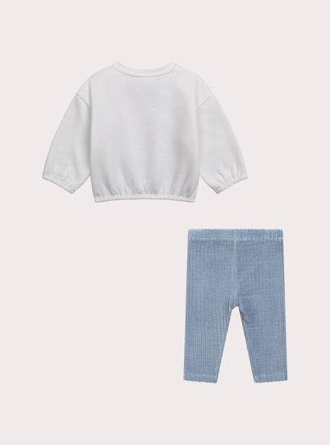 Newborn Printed Sweatshirt With Matching Leggings