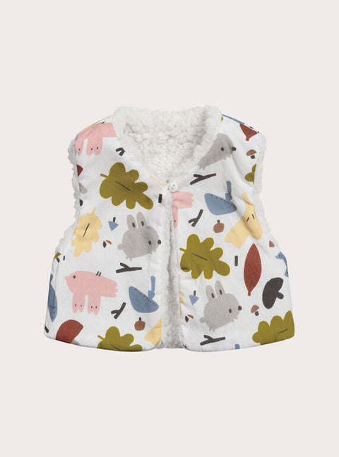Newborn Reversible Faux Fur Gilet