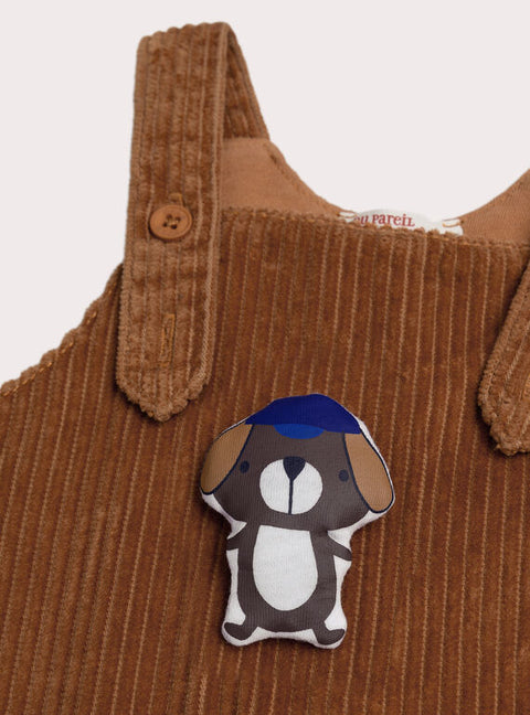 Lined Brown Corduroy Dungarees
