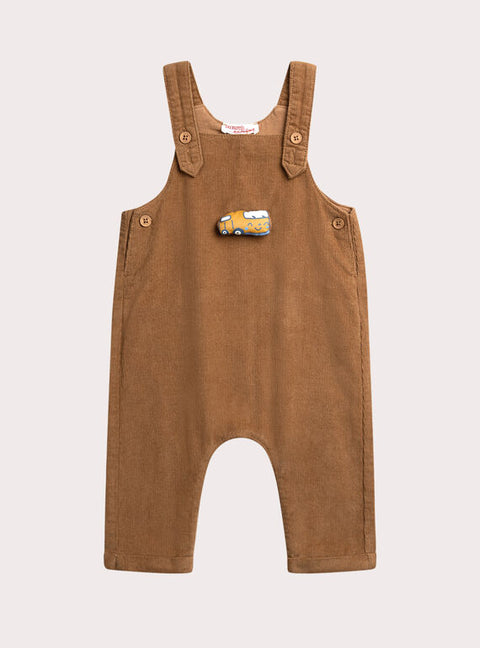 Brown Lined Jumbo Corduroy Dungarees