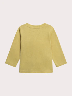 Yellow Cotton T-shirt With Banana Pocket