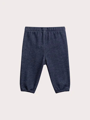 Lined Blue Herringbone Trousers