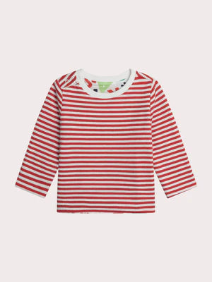 Reversible Cream Stripe Cotton Christmas T-shirt