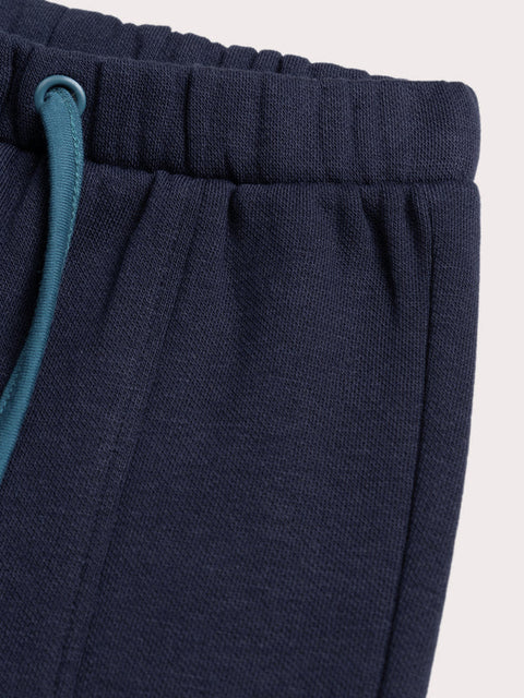 Navy Cotton Fleece Joggers