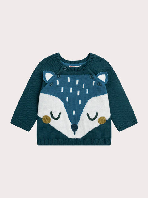 Blue Fox Animation Cotton Rich Jumper